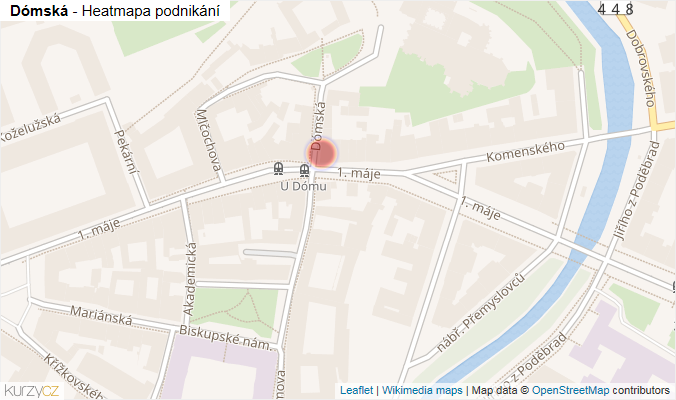 Mapa Dómská - Firmy v ulici.