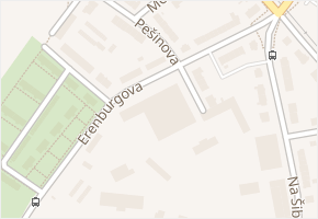 Erenburgova v obci Olomouc - mapa ulice