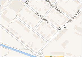 Hanušova v obci Olomouc - mapa ulice