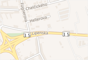 Hellerova v obci Olomouc - mapa ulice