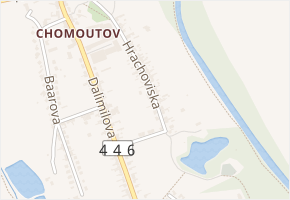 Hrachoviska v obci Olomouc - mapa ulice