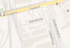 Hybešova v obci Olomouc - mapa ulice