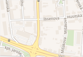 Ibsenova v obci Olomouc - mapa ulice