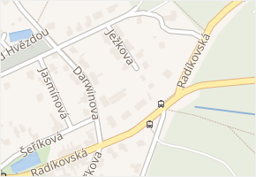Ježkova v obci Olomouc - mapa ulice