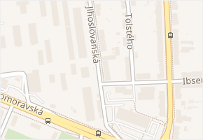Jihoslovanská v obci Olomouc - mapa ulice