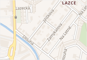 Jiříčkova v obci Olomouc - mapa ulice