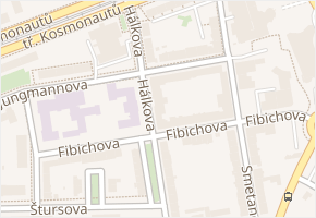 Jungmannova v obci Olomouc - mapa ulice