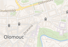 Kačení v obci Olomouc - mapa ulice