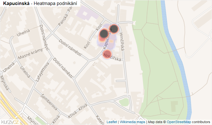 Mapa Kapucínská - Firmy v ulici.