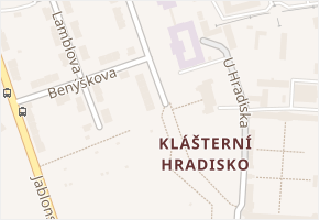 Klášterní Hradisko v obci Olomouc - mapa části obce