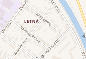 Klicperova v obci Olomouc - mapa ulice