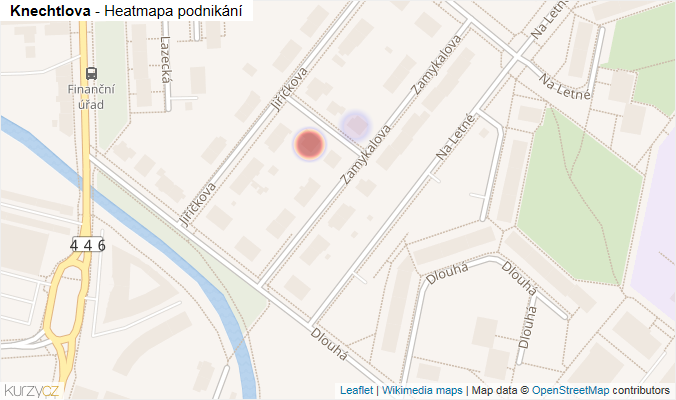 Mapa Knechtlova - Firmy v ulici.