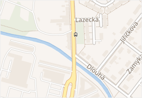 Lazce v obci Olomouc - mapa části obce