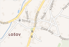 Lošov v obci Olomouc - mapa části obce