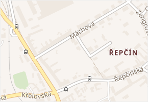 Máchova v obci Olomouc - mapa ulice
