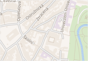 Mahlerova v obci Olomouc - mapa ulice