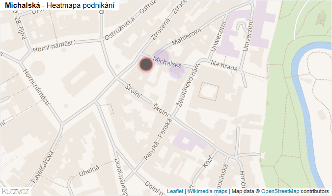 Mapa Michalská - Firmy v ulici.