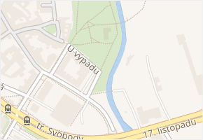 Michalské stromořadí v obci Olomouc - mapa ulice