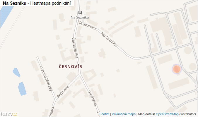 Mapa Na Sezníku - Firmy v ulici.