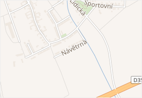 Návětrná v obci Olomouc - mapa ulice