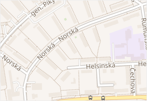 Norská v obci Olomouc - mapa ulice