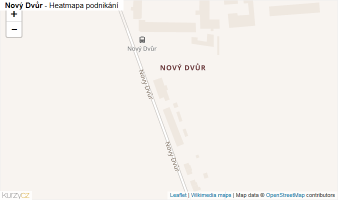 Mapa Nový Dvůr - Firmy v ulici.