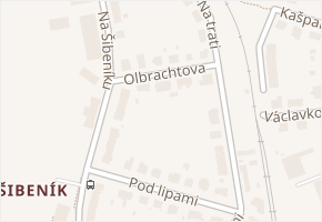 Olbrachtova v obci Olomouc - mapa ulice