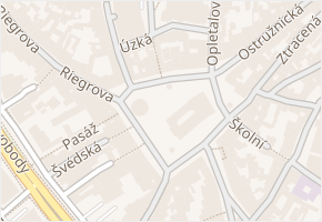 Olomouc v obci Olomouc - mapa části obce