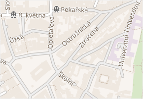 Ostružnická v obci Olomouc - mapa ulice