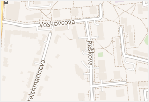 Peškova v obci Olomouc - mapa ulice
