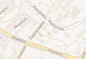 Pionýrská v obci Olomouc - mapa ulice