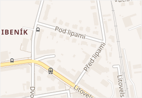 Pod lipami v obci Olomouc - mapa ulice