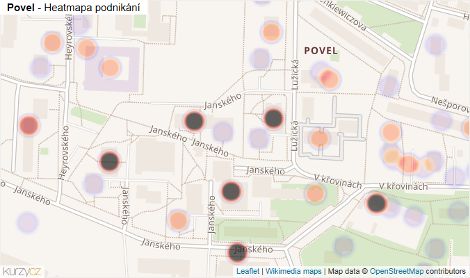 Mapa Povel - Firmy v části obce.