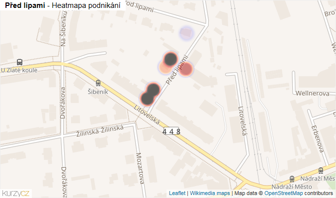 Mapa Před lipami - Firmy v ulici.