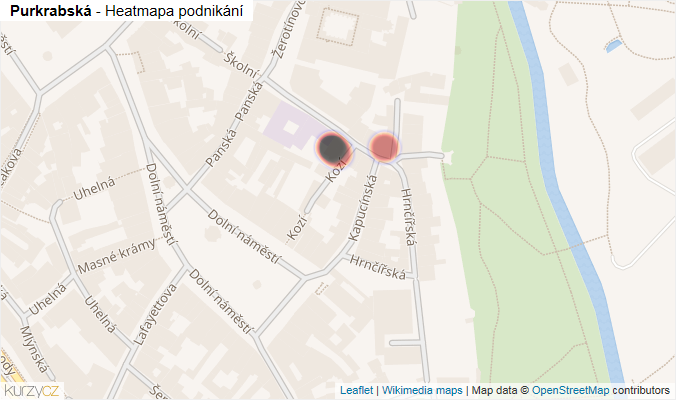 Mapa Purkrabská - Firmy v ulici.