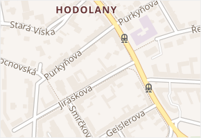 Purkyňova v obci Olomouc - mapa ulice