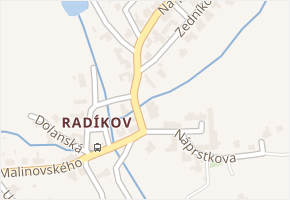 Radíkov v obci Olomouc - mapa části obce