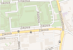Radova v obci Olomouc - mapa ulice