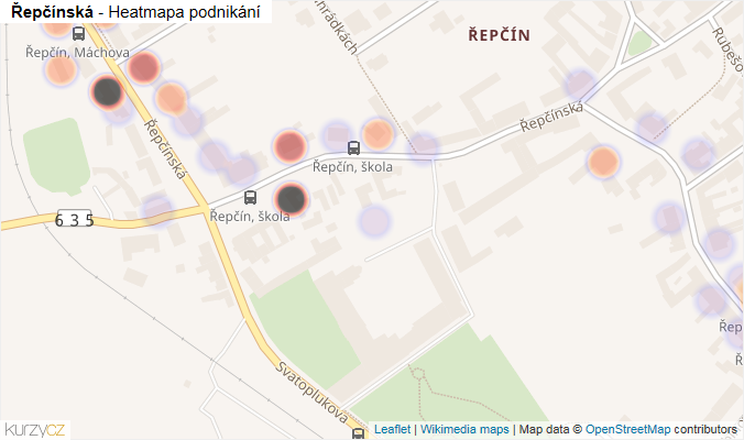 Mapa Řepčínská - Firmy v ulici.