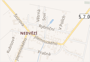 Rybniční v obci Olomouc - mapa ulice