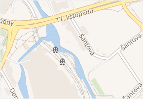 Šantova v obci Olomouc - mapa ulice