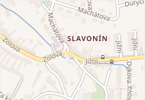Slavonín v obci Olomouc - mapa části obce