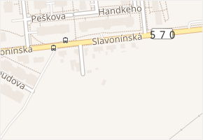 Slavonínská v obci Olomouc - mapa ulice