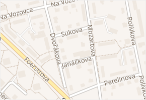 Sukova v obci Olomouc - mapa ulice