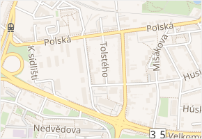 Tolstého v obci Olomouc - mapa ulice