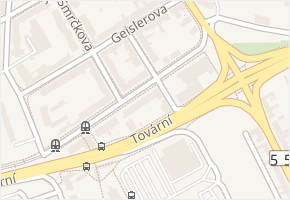 Tovačovského v obci Olomouc - mapa ulice