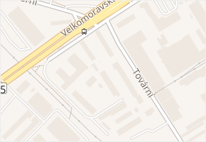 Tovární v obci Olomouc - mapa ulice