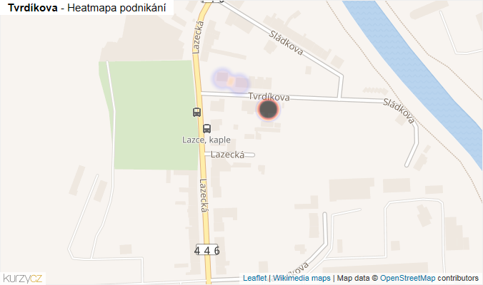 Mapa Tvrdíkova - Firmy v ulici.