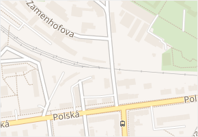 U botanické zahrady v obci Olomouc - mapa ulice