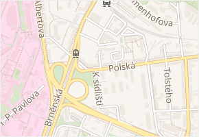 U pivovaru v obci Olomouc - mapa ulice